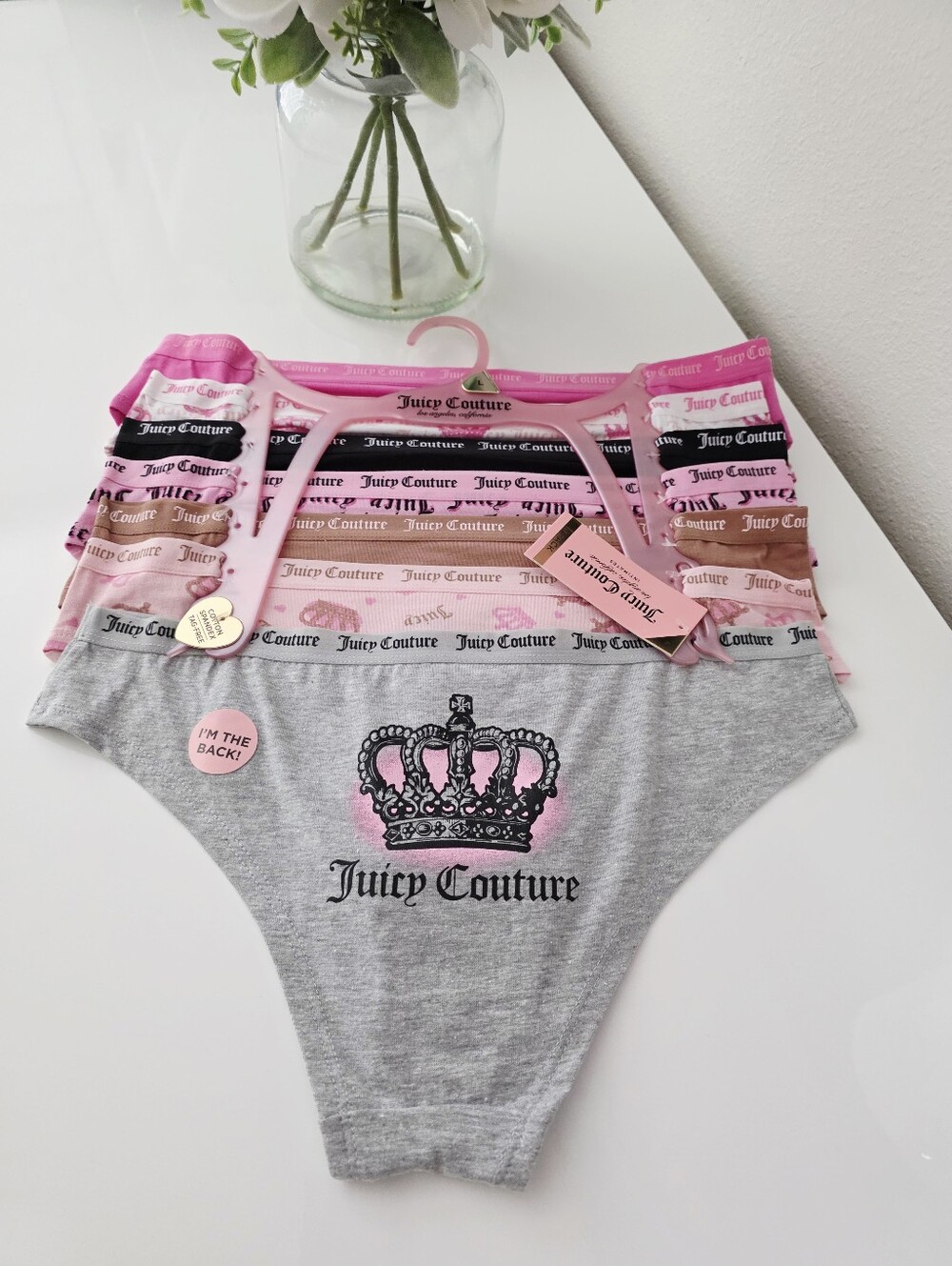 JUICY COUTURE👑 Brand New 7-Pack Cotton Spandex Tag Free Panties SIZE L